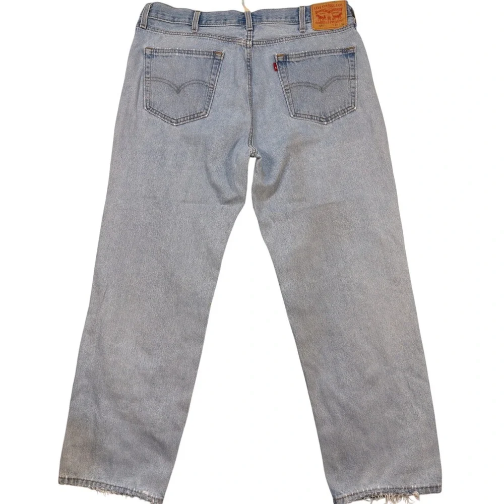 Levi's 550 Jeans 38x30 Mens Relaxed Fit Light Wash Blue